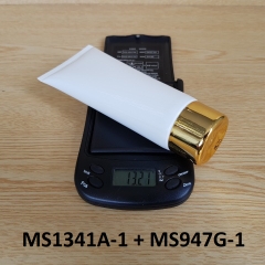 Tuýp tròn trắng bóng nắp vàng 100ml