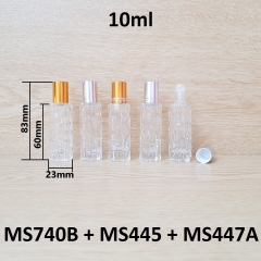 Chai lăn khổ qua đít chai lục giác bi nhựa 10ml