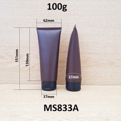 Tuýp nâu mờ nắp đen 100g
