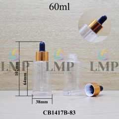 Chai PETG vai ngang nắp bóp khoen nhôm