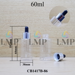 Chai PETG vai ngang nắp bóp khoen nhôm