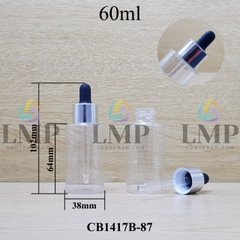 Chai PETG vai ngang nắp bóp khoen nhôm