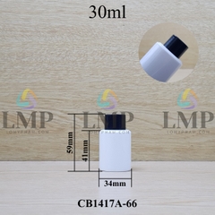 Chai PETG vai ngang nắp vặn trơn