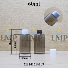 Chai PETG vai ngang nắp vặn trơn