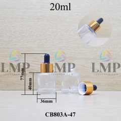 Chai thủy tinh nắp bóp khoen nhôm