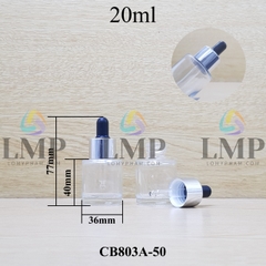 Chai thủy tinh nắp bóp khoen nhôm