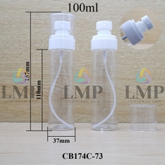 Chai PET vai ngang đầu phun sương trơn 100ml