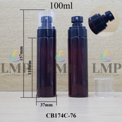 Chai PET vai ngang đầu phun sương trơn 100ml