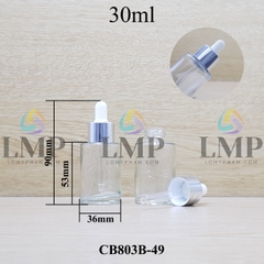 Chai thủy tinh nắp bóp khoen nhôm