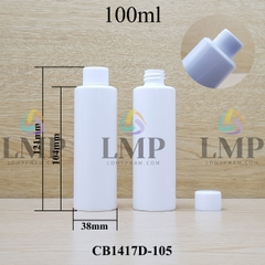 Chai PETG vai ngang nắp vặn trơn