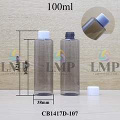 Chai PETG vai ngang nắp vặn trơn