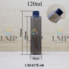 Chai PETG vai ngang nắp vặn trơn