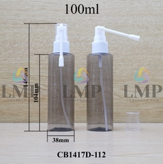 Chai PETG vai ngang đầu xịt mũi 360 độ