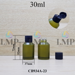 Chai thủy tinh vát nắp bật sọc 30ml