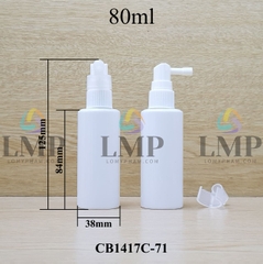 Chai PETG vai ngang đầu xịt mũi 90 độ