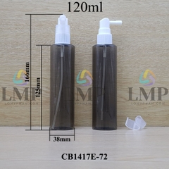 Chai PETG vai ngang đầu xịt mũi 90 độ