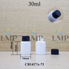 Chai PETG vai ngang nắp push down and turn sọc