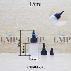 Chai thủy tinh nắp nhọn sọc