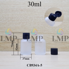 Chai thủy tinh vát nắp bật sọc 30ml