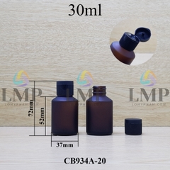 Chai thủy tinh vát nắp bật sọc 30ml