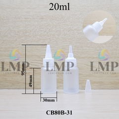 Chai thủy tinh nắp nhọn sọc