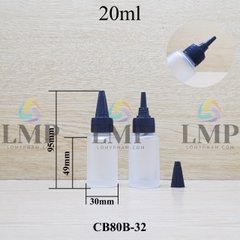 Chai thủy tinh nắp nhọn sọc