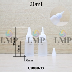 Chai thủy tinh nắp nhọn sọc