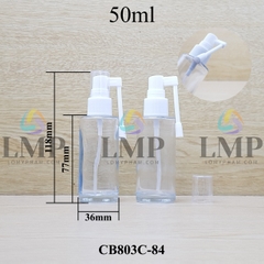 Chai thủy tinh đầu xịt mũi 360 độ