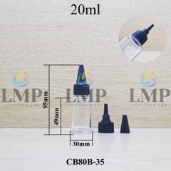 Chai thủy tinh nắp nhọn sọc