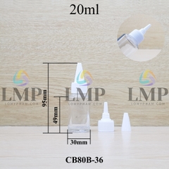 Chai thủy tinh nắp nhọn sọc