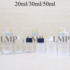 Chai thủy tinh nắp push down and turn sọc