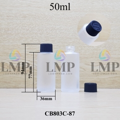 Chai thủy tinh nắp push down and turn sọc