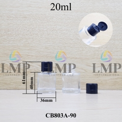 Chai thủy tinh nắp bật trơn bóng