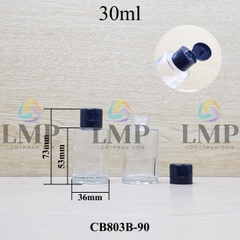 Chai thủy tinh nắp bật trơn bóng