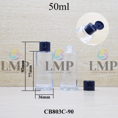 Chai thủy tinh nắp bật trơn bóng