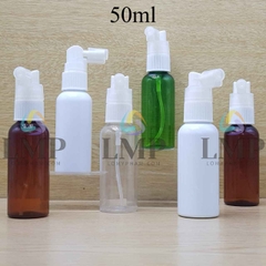 Chai vai tròn đầu xịt mũi 90 độ 50ml