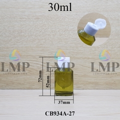 Chai thủy tinh vát nắp bật sọc 30ml