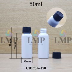 Chai vai tròn nắp push down and turn sọc 50ml