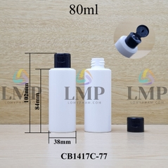 Chai PETG vai ngang nắp bật trơn bóng