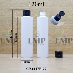 Chai PETG vai ngang nắp bật trơn bóng