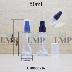 Chai thủy tinh đầu xịt giọt 1 viền