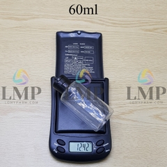 Chai PETG vai ngang nắp bật trơn bóng