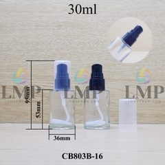 Chai thủy tinh đầu xịt giọt 1 viền