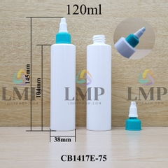 Chai PETG vai ngang nắp nhọn sọc tattoo