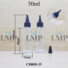 Chai thủy tinh nắp nhọn sọc