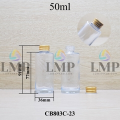 Chai thủy tinh nắp nhôm cuốn