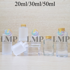 Chai thủy tinh nắp nhôm cuốn