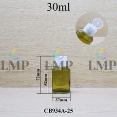 Chai thủy tinh vát nắp bật sọc 30ml