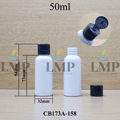 Chai vai tròn nắp bật trơn bóng 50ml