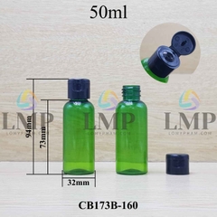 Chai vai tròn nắp bật trơn bóng 50ml